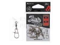 Moschettone Mikado Jaws Predator Snap con girella - Taglia XS
