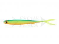 Esca Siliconich Fox Rage Slick Finesse Super Soft 16cm 6.2in - UV Blue Back Chartreuse