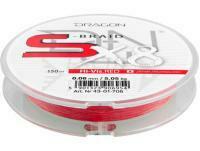 Trecciato Dragon S-Braid X8 H-Vis Red 150m - 0.15mm