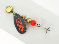 Cucchiaino rotante Mepps Black Fury Black / Red dots - #1 | 3.50g