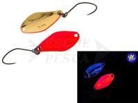 Cucchiaino ondulante trota Nories Masukuroto Weeper 0.9g 20mm - #001 (Fluo-Red / Gold)