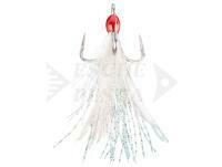 Mustad In-Line Triple Grip Feathered White - #6