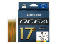 Treccia Shimano Ocea 17+ Braid 300m 63,1kg PE8 Multi color