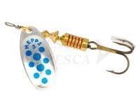 Cucchiaino rotante Mepps Comet Decorees #4 8g - Silver/Blue Dots