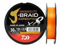 Trecciato Daiwa J-Braid Expedition x8E Smash Orange 150m - 0.18mm